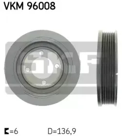 VKM 96008 SKF Ременный шкив, коленчатый вал VKM 96008 SKF Ременный шкив, коленчатый вал